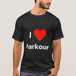 Camiseta Amo El Parkour Con Un Rojo