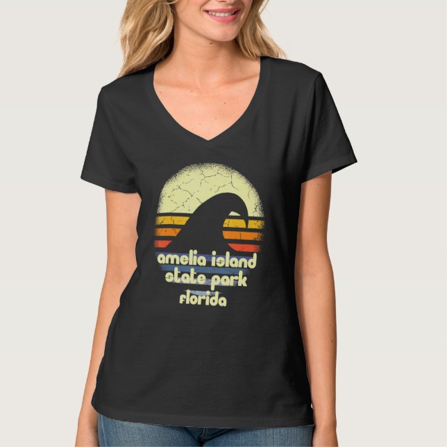 Camiseta Amo el Parque Estatal de la Isla Amelia Florida Ol (Anverso)