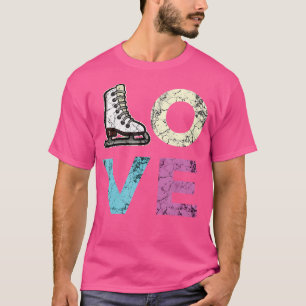 Camiseta Amo el patinaje artístico para niñas que patinan s