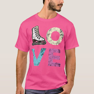 Camiseta Amo el patinaje artístico para niñas que patinan s