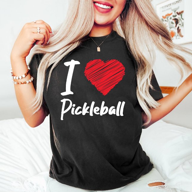 Camiseta Amo El Pickleball | Negro de bola de jugada de ret (I Love Pickleball | Retirement Pickleball Black T-Shirt)