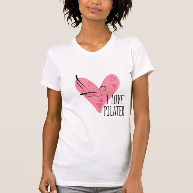 Camiseta Amo el Pilates Pose de Pilates (Anverso)