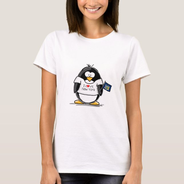 Camiseta Amo el pingüino de Nueva York (Anverso)