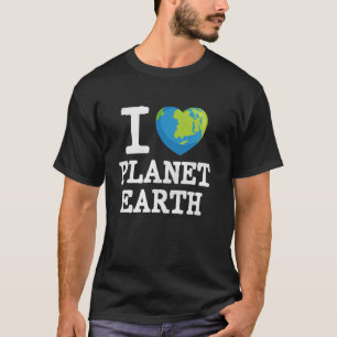Camiseta Amo el planeta globo terráqueo ambiental