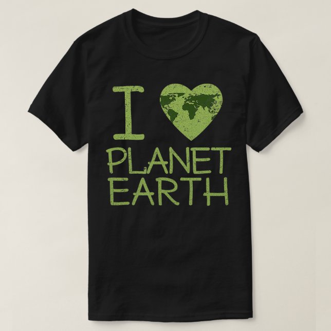 Camiseta Amo el Planeta Tierra Globe (Diseño del anverso)