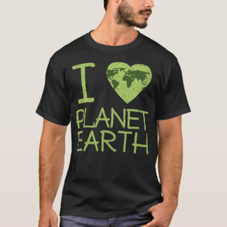 Camiseta Amo el Planeta Tierra Globe