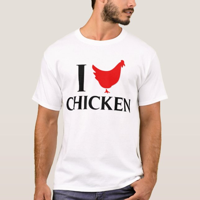 Camiseta Amo el pollo (Anverso)