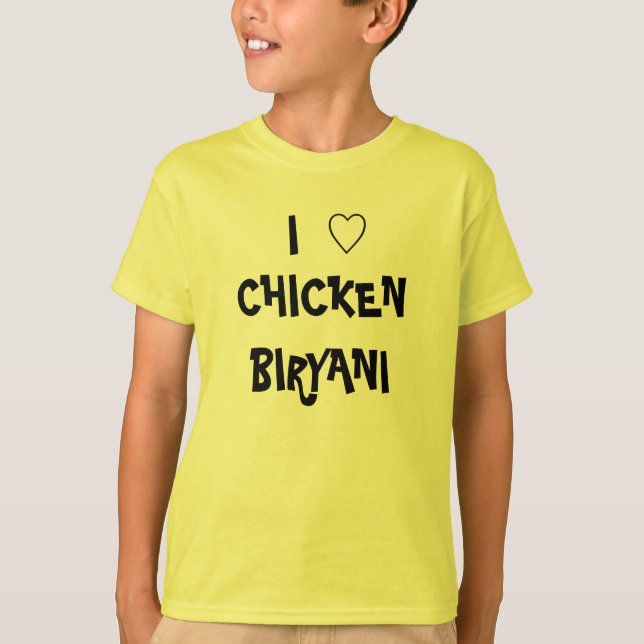 CAMISETA AMO EL POLLO BIRYANI (Anverso)