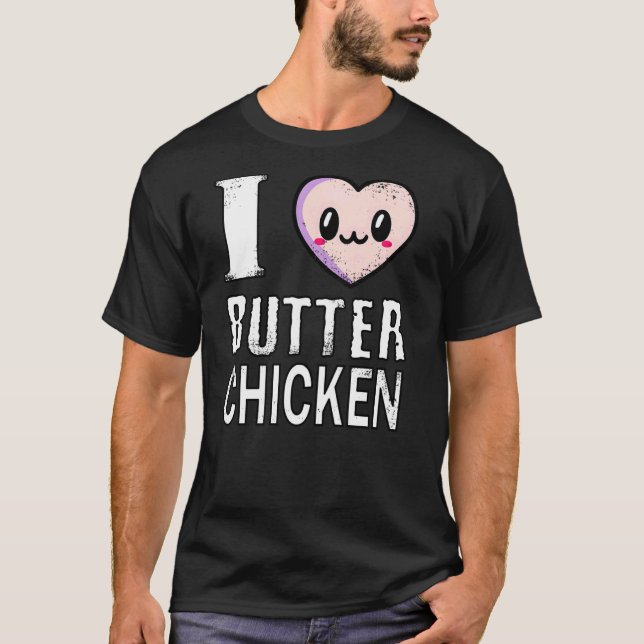 Camiseta Amo el pollo con mantequilla (Anverso)