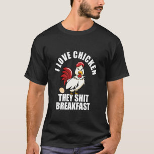 Camiseta Amo el pollo Desayunan pollos Desayuno P