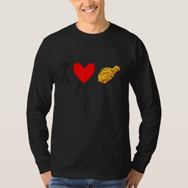 Camiseta Amo el Pollo Frito Comida Rápida Pollo Frito (Anverso)