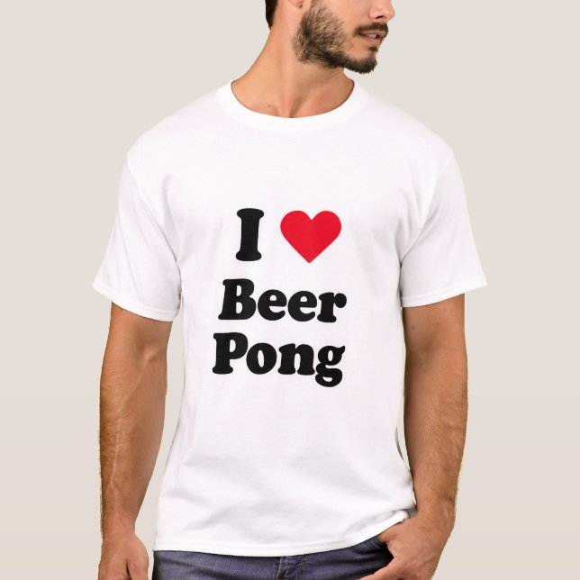 Camiseta Amo el pong de la cerveza (Anverso)