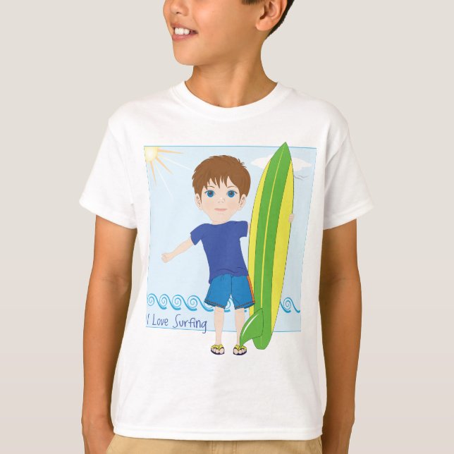Camiseta Amo el practicar surf (Anverso)