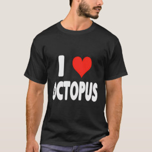 Camiseta Amo el pulpo - Corazón lindo divertido animal zool