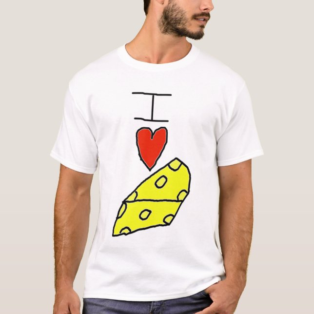 Camiseta Amo el queso (Anverso)