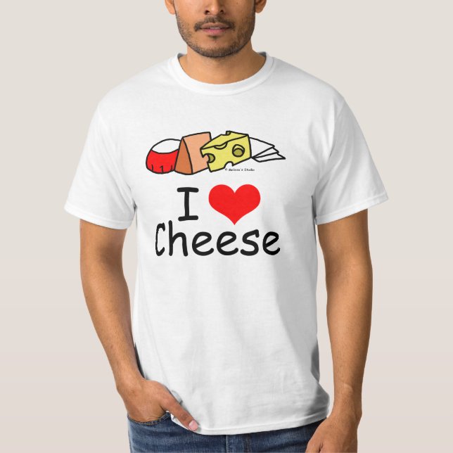Camiseta Amo el queso (Anverso)