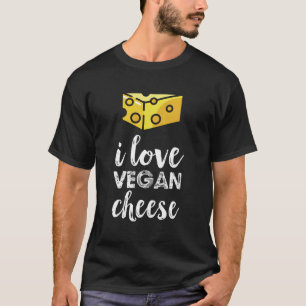 Camiseta Amo el queso vegan - regalo de Novedad lindo largo