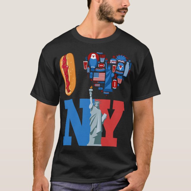 Camiseta Amo el recuerdo de New York NY Regalo Perros calie (Anverso)