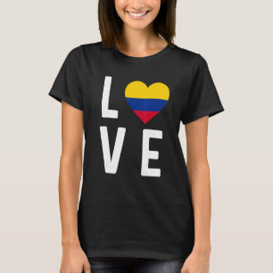 Camiseta Amo el recuerdo del orgullo colombiano del mapa de