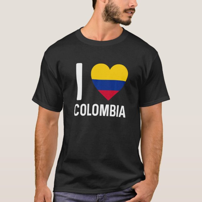 Camiseta Amo el recuerdo del orgullo colombiano del mapa de (Anverso)