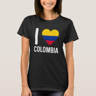 Camiseta Amo el recuerdo del orgullo colombiano del mapa de