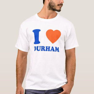 Camiseta Amo el regalo de Durham Heart NC Bull City