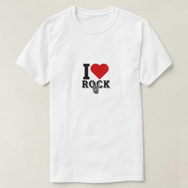 Camiseta Amo el rock - rock and roll lover lover lover (Diseño del anverso)