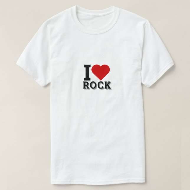Camiseta Amo el rock - rock and roll lover lover lover (Diseño del anverso)