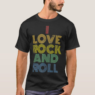 Camiseta Amo el rock y el rollo arco iris angustiado de los