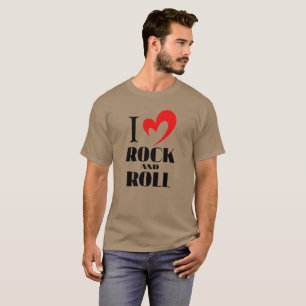 Camiseta Amo el rock y la música Roll de corazón San Valent