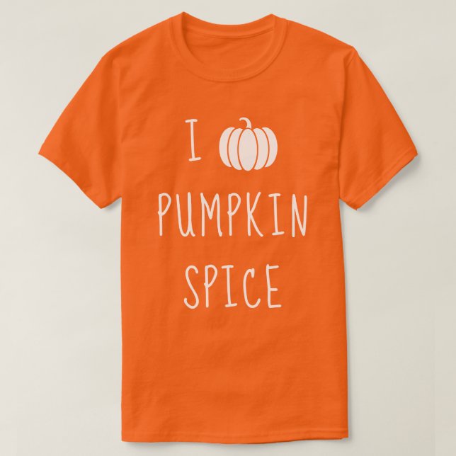 Camiseta Amo el sabor a calabaza (Diseño del anverso)