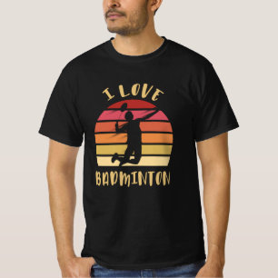 Camiseta Amo el salto de smash de bádminton