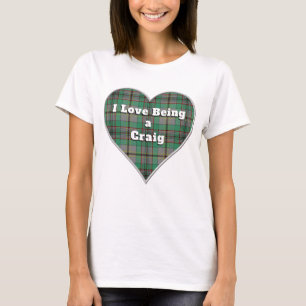 Camiseta Amo el ser un corazón de la tela escocesa de