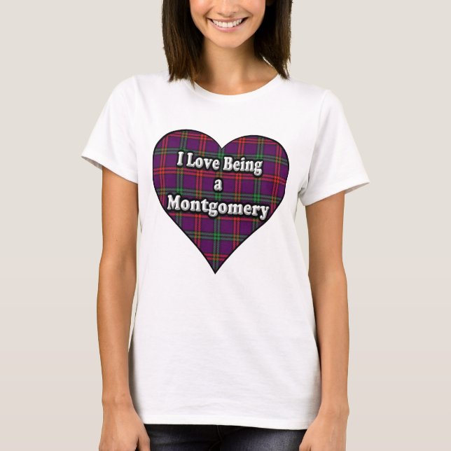 Camiseta Amo el ser un tartán de Montgomery del clan de (Anverso)