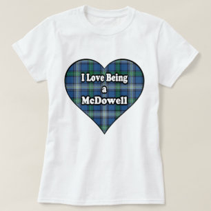 Camiseta Amo el ser un tartán del clan de McDowell