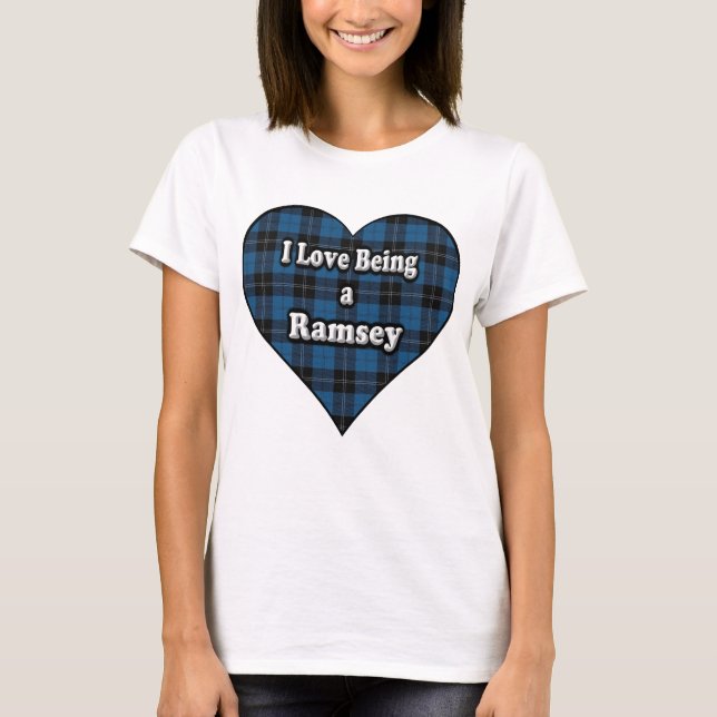 Camiseta Amo el ser un tartán del clan del negro azul de (Anverso)