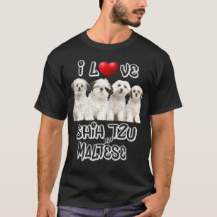 Camiseta Amo El Shih Tzu Y El Maltés