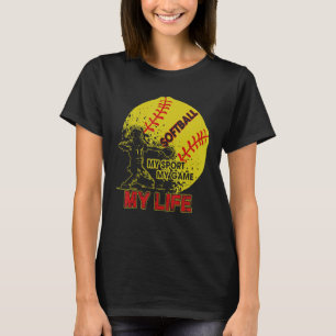 Camiseta Amo el Softball Mi deporte Mi juego Mi vida Softbo