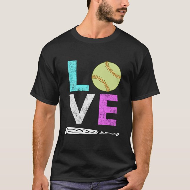 Camiseta Amo el Softbol Más (Anverso)