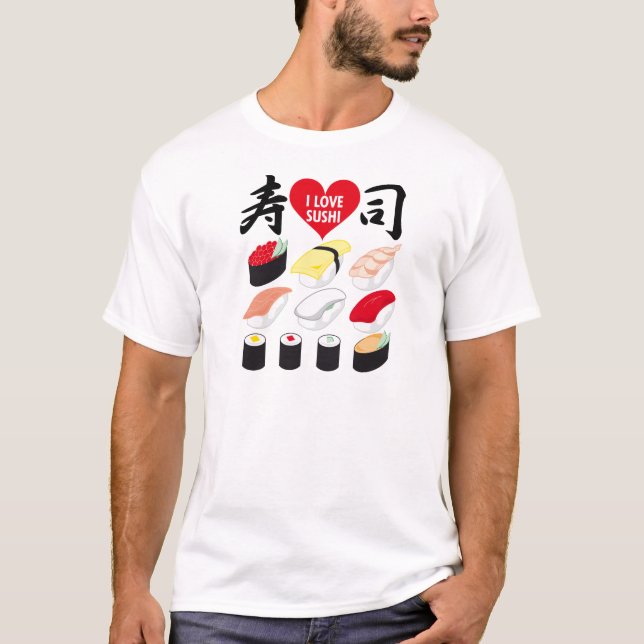 Camiseta Amo el sushi (Anverso)
