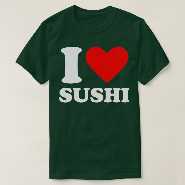 Camiseta Amo el sushi (Diseño del anverso)