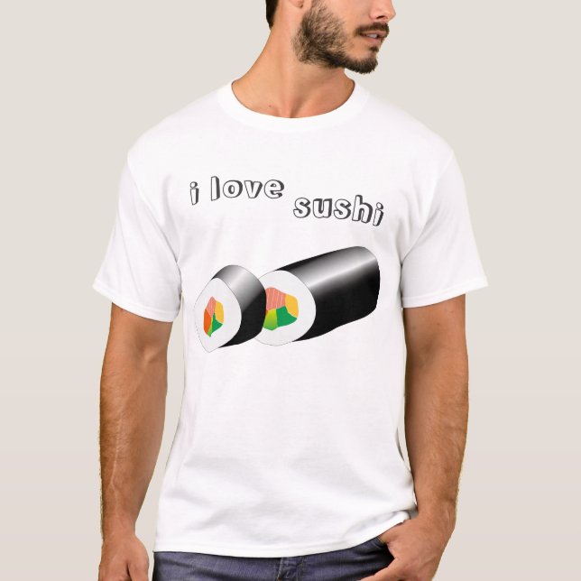 Camiseta amo el sushi (Anverso)