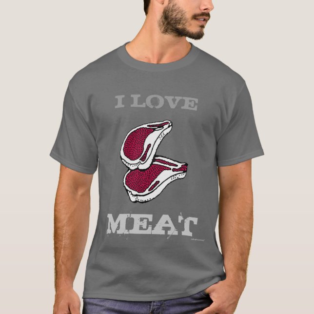 Camiseta AMO EL ~T-Shirt~ DE LA CARNE (Anverso)
