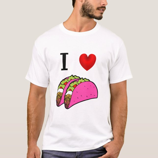 CAMISETA AMO EL TACOS ROSADO (Anverso)