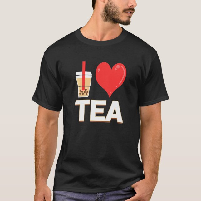 Camiseta Amo el té de burbujas té de burbujas (Anverso)