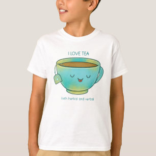 Camiseta Amo el té tanto herbal como verbal Amante del té d