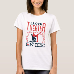 Camiseta Amo el teatro en el cine de patinaje artístico sob