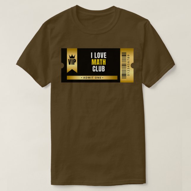 Camiseta Amo el Ticket Math Club (Diseño del anverso)