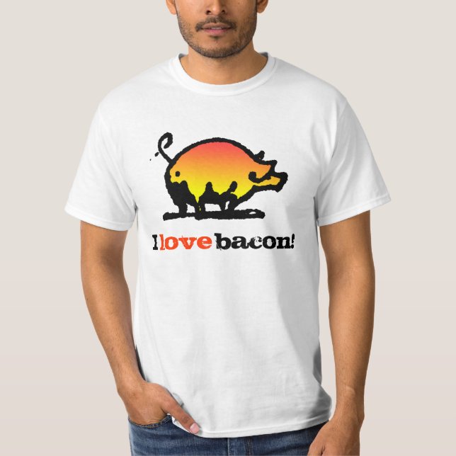 Camiseta ¡Amo el tocino! (Anverso)
