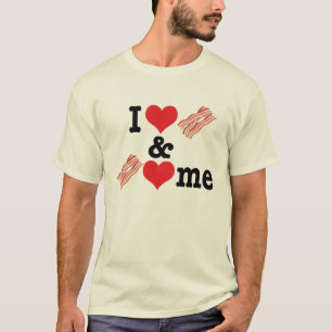 Camiseta Amo el tocino y el tocino me ama detrás